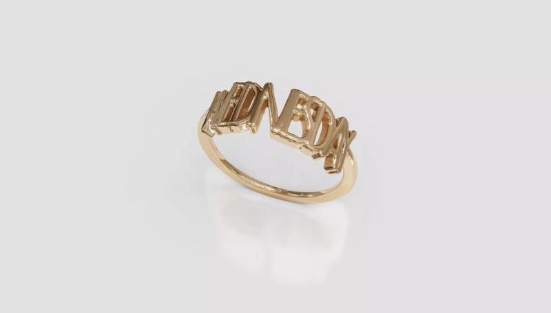 Wednesday ring 3d print jewelry