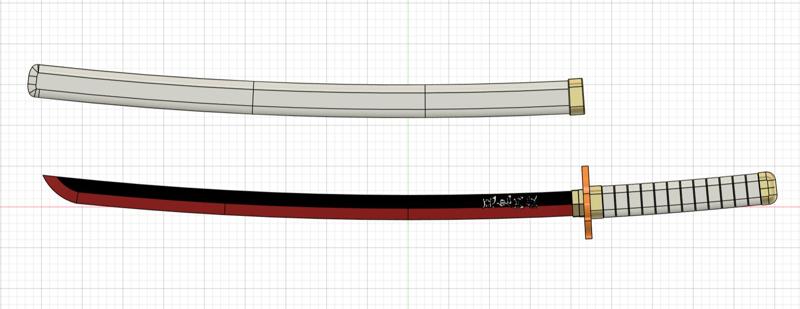 DEMON SLAYER - RENGOKU KYOJURO KATANA PROP FOR COSPLAY