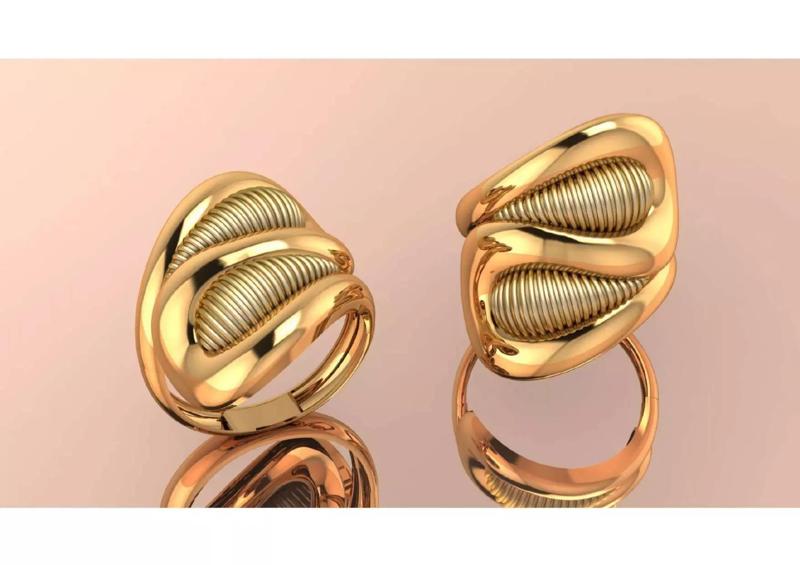 Unique Freeform Ring 3D Model