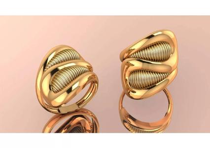 Unique Freeform Ring 3D Model