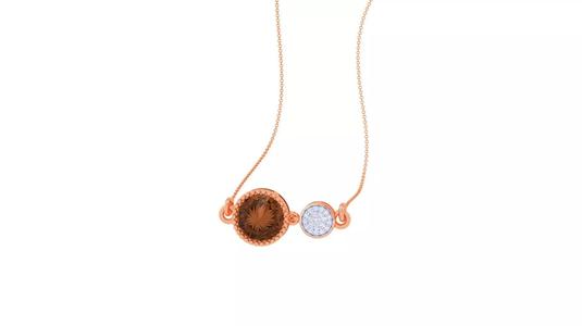 Flower Light Weight Diamond Necklace renders 3dm stl details