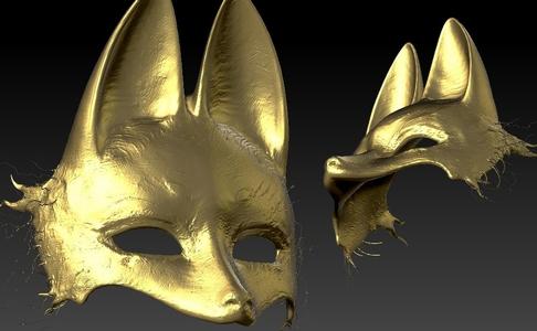 SILENT HILL F MASK + EARRINGS COSPLAY - FOX KOTOYUKI