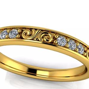 Vintage Fashion Scroll wedding band ladies ring