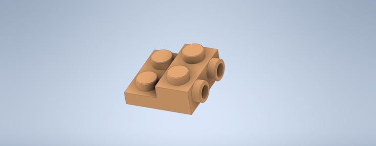 2x2 plate with step and two studs