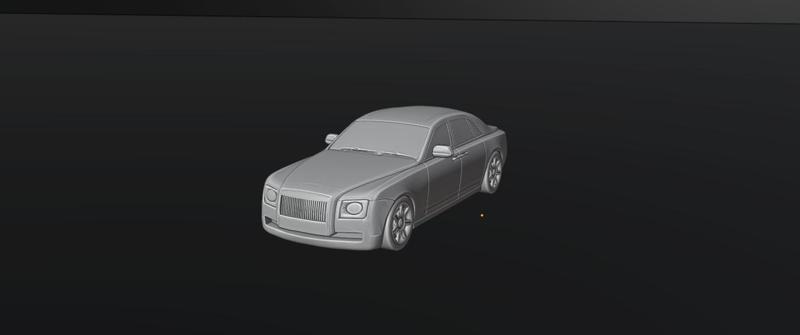 Custom Rolls Royce Style 3D Model – Rounded Headlight Luxury Car