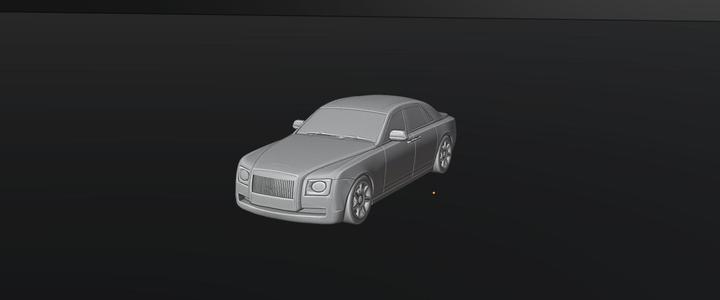 Custom Rolls Royce Style 3D Model – Rounded Headlight Luxury Car