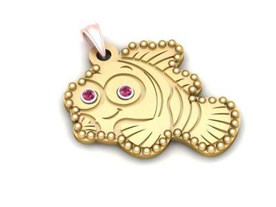 FISH GOLD PENDANT 3d printable model
