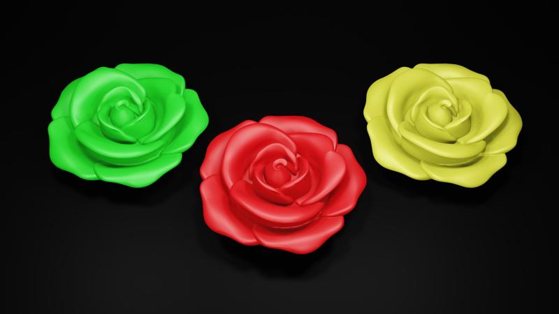 Elegant Rose 3D Model - Perfect for Cosplay, Decor & Collectors