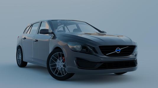 Car Volvo V60 2013 - 2018 restyling High-poly