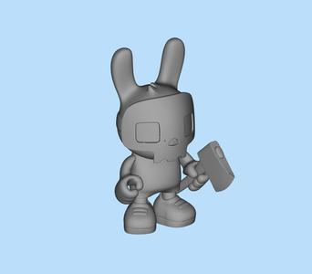 Fashionable Axe Rabbit Ornaments 09 Scene Model