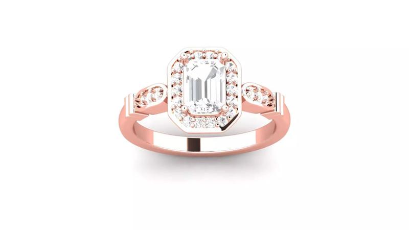 Solitaire Wedding Engagement Women Ring Emerald Ring
