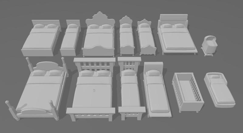 Miniatures - The Sims - Beds