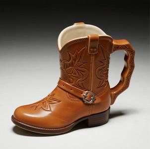 Cowboy Boot Beer Mug Sculpture