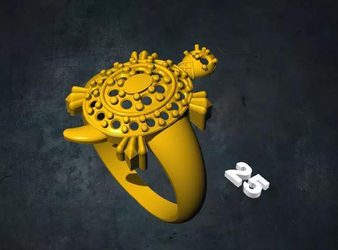 tortois ring with turtle