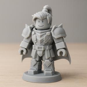 Roblox Hero-Inspired 3D Printable Figure – Single Piece Toy Model