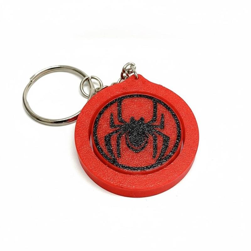Spider-Man Logo Rotating Fidget Keychain