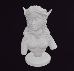 Bust height elf woman