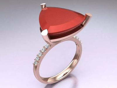 Triangle Stone Rings - Womens Rings - N729956