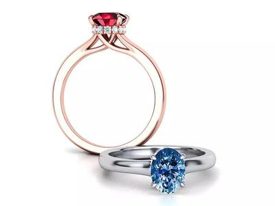 Trellis Engagement ring  8x6 Oval stone 3dmodel