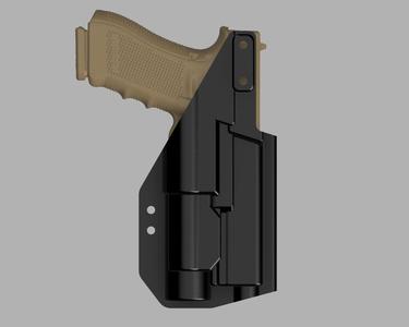 GLOCK 17 STREAMLIGHT TLR-1/S/HL OWB DUTY COMPRESSION MOLD