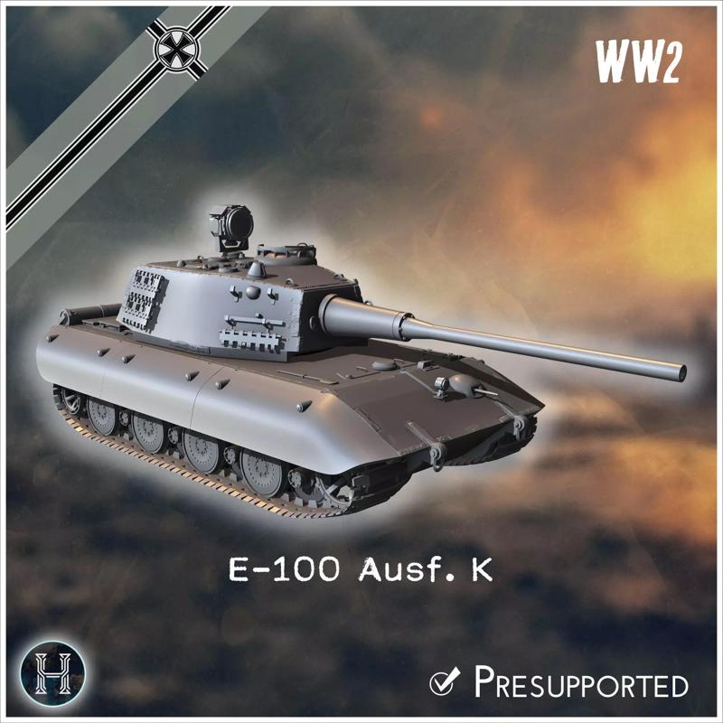 E-100 Ausf K Entwicklung super-heavy tank - Germany Eastern West