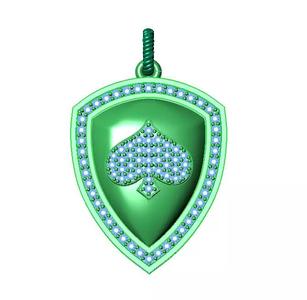 Ace of Spades Pendant Necklace