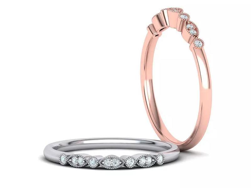 Milgrain Band ring stackable ring