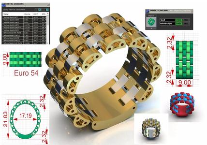 Mens Gold stl 3dm Ring Model mr0059