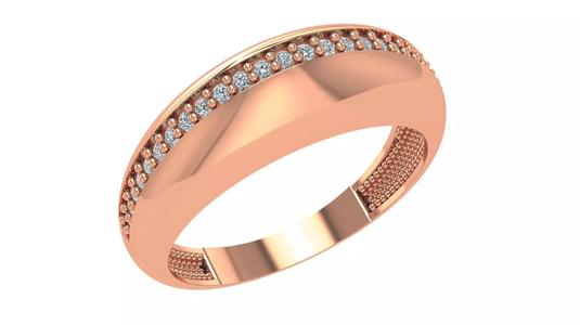 Band High Jewelry Cocktail Ring 3dm stl renders details
