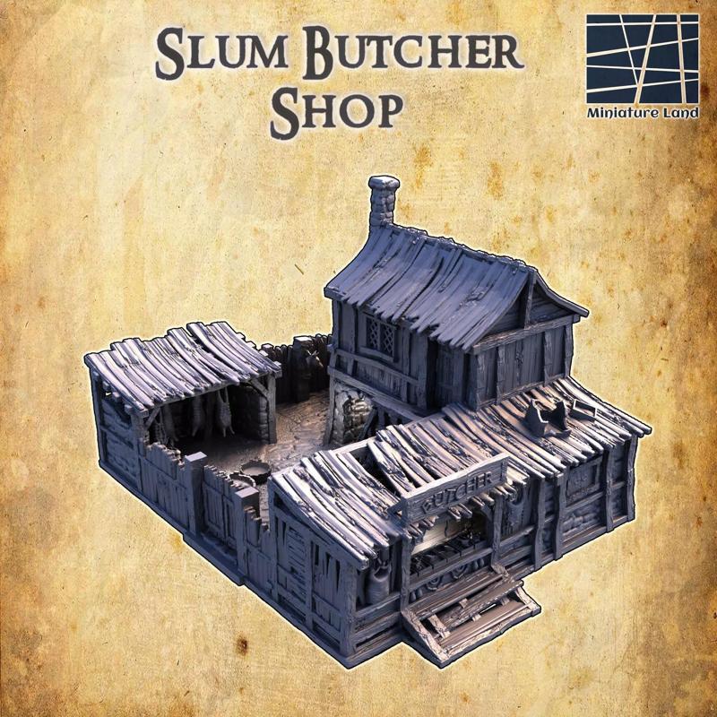 Slum Butcher Shop Tabletop Terrain 28 mm