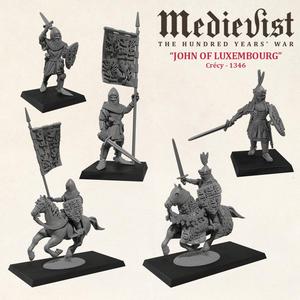 Medieval knights: John of Luxembourg and a knight banner bearer
