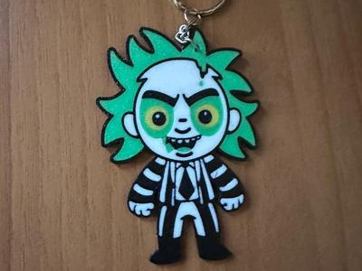 Beetlejuice Horror Keychain for Your Backpack