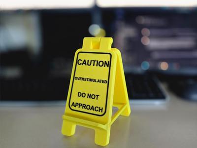 Overstimulated Moap Sign - Phone Holder