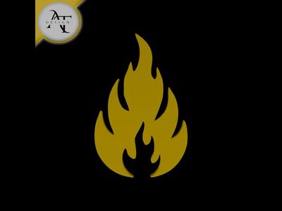 Simple Flame Symbol - 2D Art