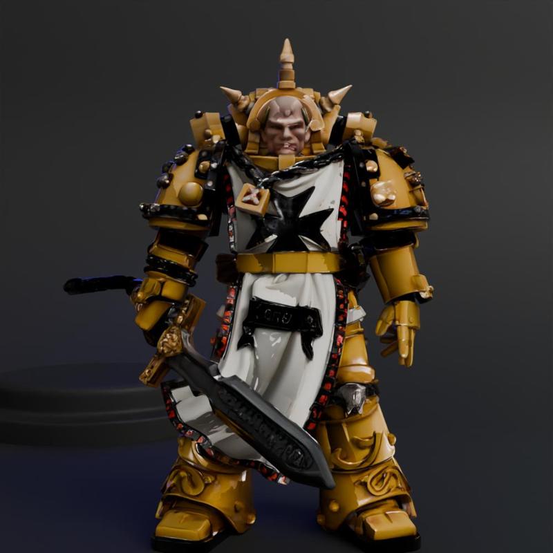 40 Golden-armored star knight - 40 Sci-fi epic warrior