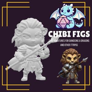 Chibi Leonin Paladin Miniature