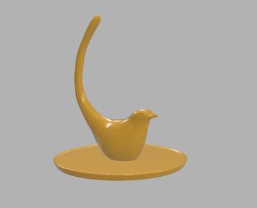 Bird ring holder with tray