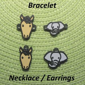 4 Horse / Elephant Necklaces, Bracelets, Earrings, Jewelry