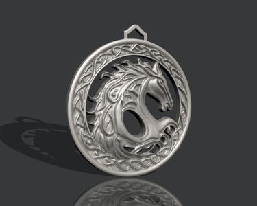 CELTIC WATER HORSE pendant M02