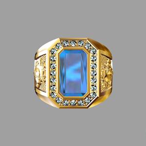 3D jewelry model men's ring Trojan Horse