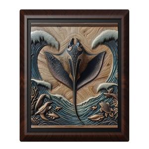 Stingray animal wall art relief wall decor