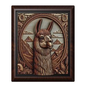 Llama animal wall art relief wall decor