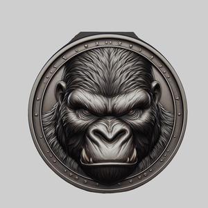 Gorilla Animal Head Gorilla Animal Medallion for CNC Router Laser & 3D Printer