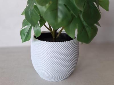 Ikea Striped Artificial Plant Pot