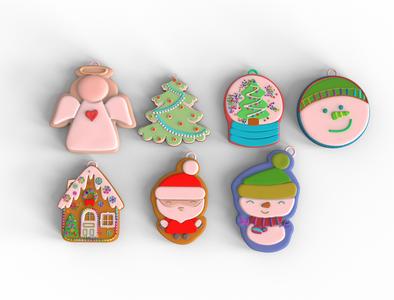Christmas cookie ornaments