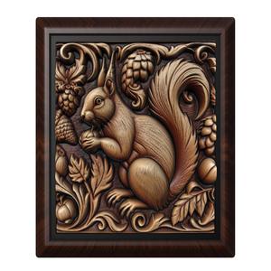 Squirrel animal wall art relief wall decor