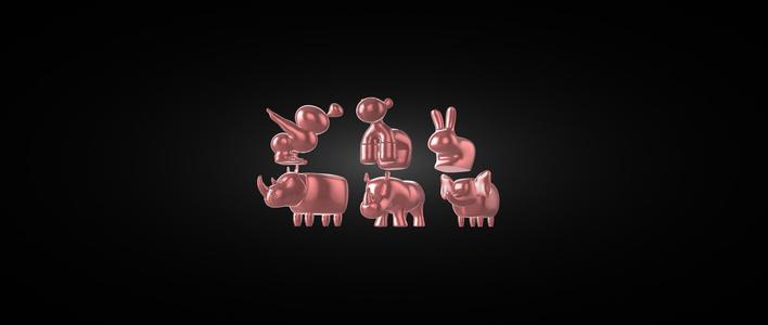Cute animal figurines