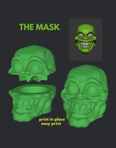 GRINDER CHOPPER WEED THE MASK 125X85X95MM PRINT-IN-PLACE EASY PRINT. FDM SLA...LARGE GRINDER.