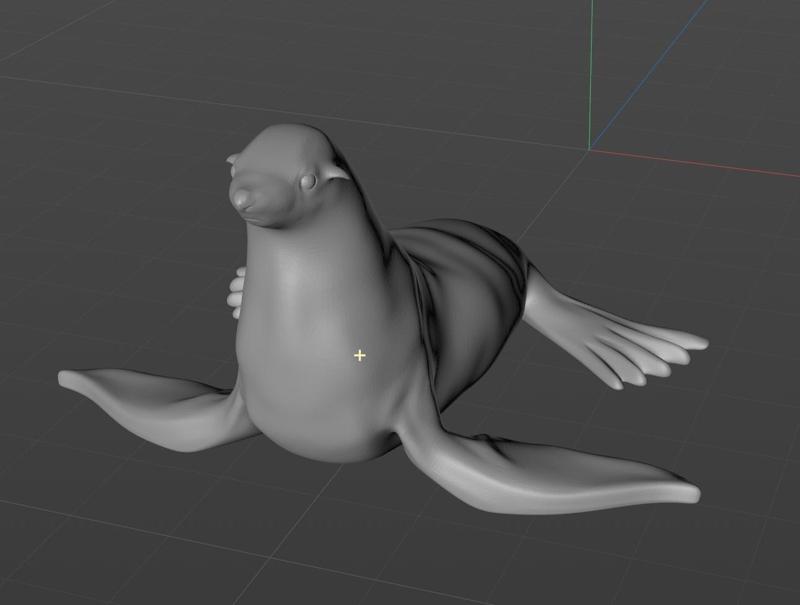 Digital 3D model of a seal