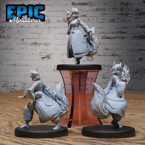Kitsune Spirit Warrior Set ‧ DnD Miniature ‧ Tabletop Miniatures ‧ Gaming Monster ‧ 3D Model ‧ RPG ‧ DnDminis ‧ STL FILE